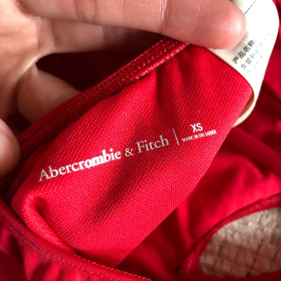 Abercrombie & Fitch red strappy one piece - Picture 3 of 5